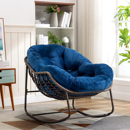 The Ultimate Reading Chair: Plush Rocking Papasan for Cozy Evenings