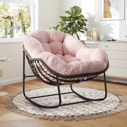 The Ultimate Reading Chair: Plush Rocking Papasan for Cozy Evenings