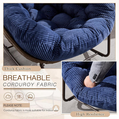 The Ultimate Reading Chair: Plush Rocking Papasan for Cozy Evenings
