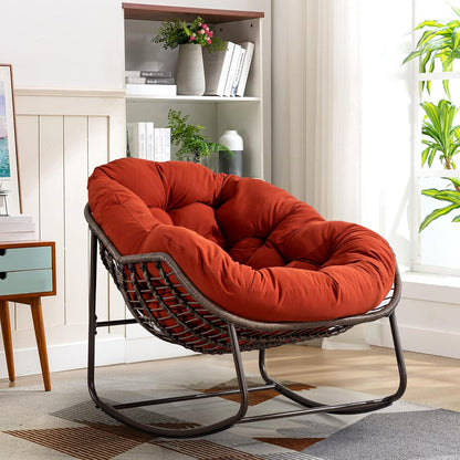 The Ultimate Reading Chair: Plush Rocking Papasan for Cozy Evenings