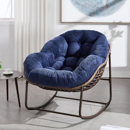The Ultimate Reading Chair: Plush Rocking Papasan for Cozy Evenings